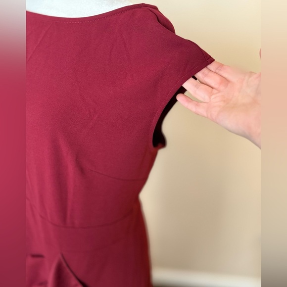 Ever Pretty Asymmetrical Burgundy Red Asymmetrical Dress, 3XL - Picture 4 of 13